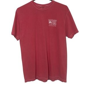 Southern Fried Cotton Dog Graphic Tee Comfort Colors Medium Watermelon Red